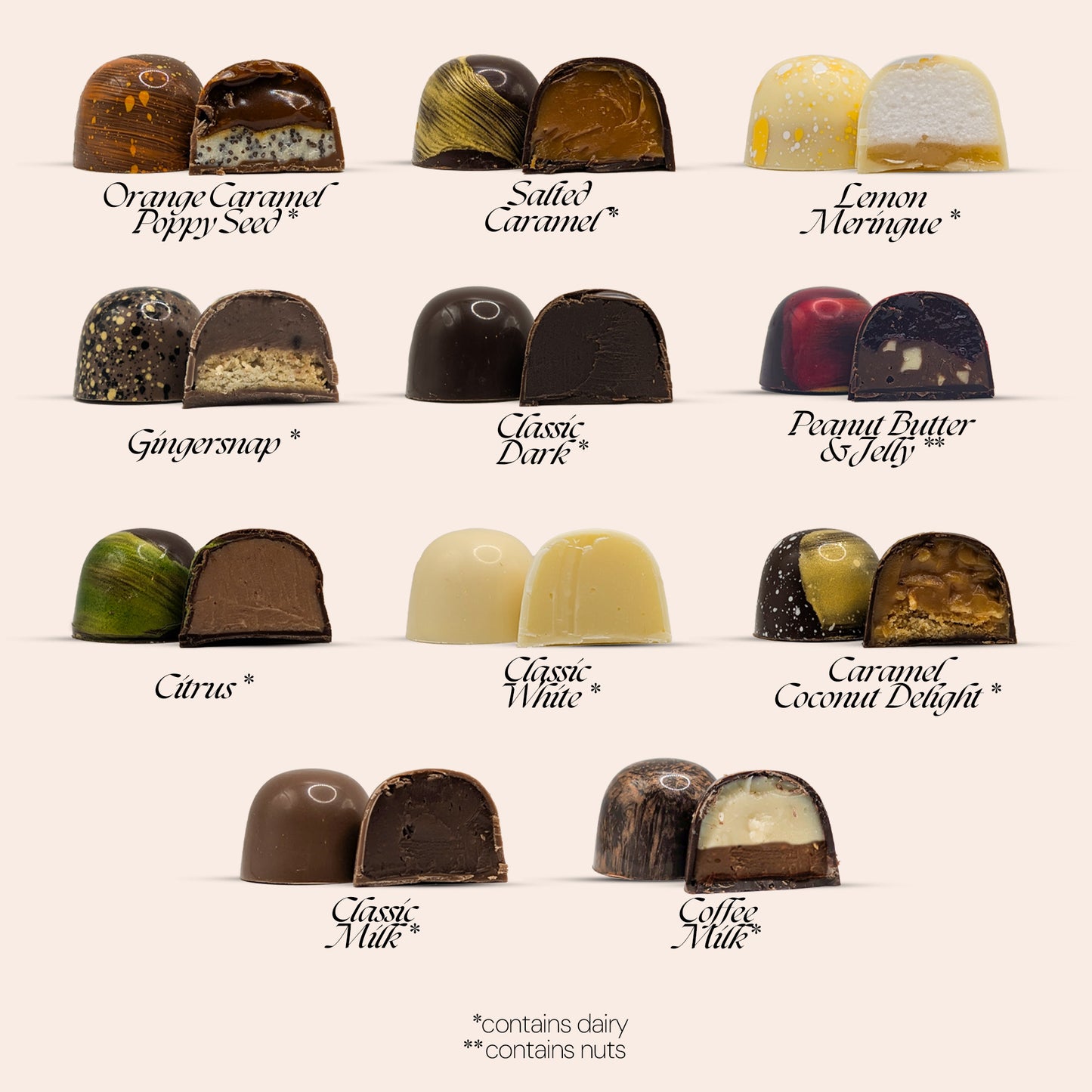 Customizable Box of Classic Artisan Bonbons
